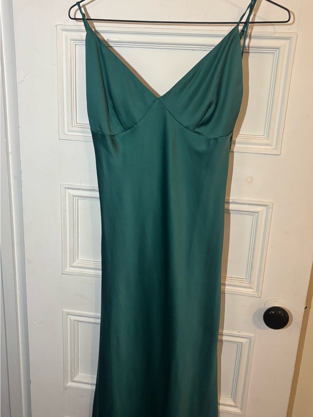 Vero Moda Teal Satin Slip Dress